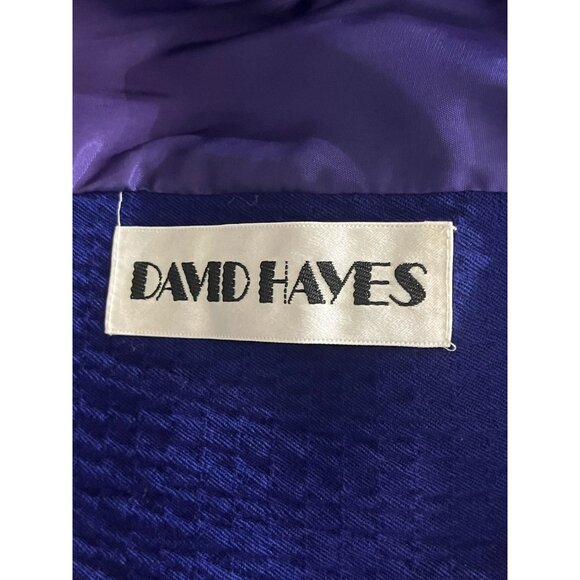 VTG David Hayes x Saks Fifth Ave Purple 100% Wool Button Blazer - USA - Picture 7 of 7